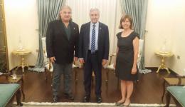 THE VISIT OF CHAMBER OF ARCHITECTS TURKER AKTAC TO THE PRESIDENT MR. MUSTAFA AKINCI